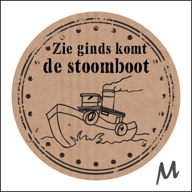 Sinterklaas - stoomboot - Wens etiket - rol van 500 stuks