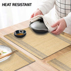 Placemats – Omkeerbaar bamboe – 45x30 cm, set van 6