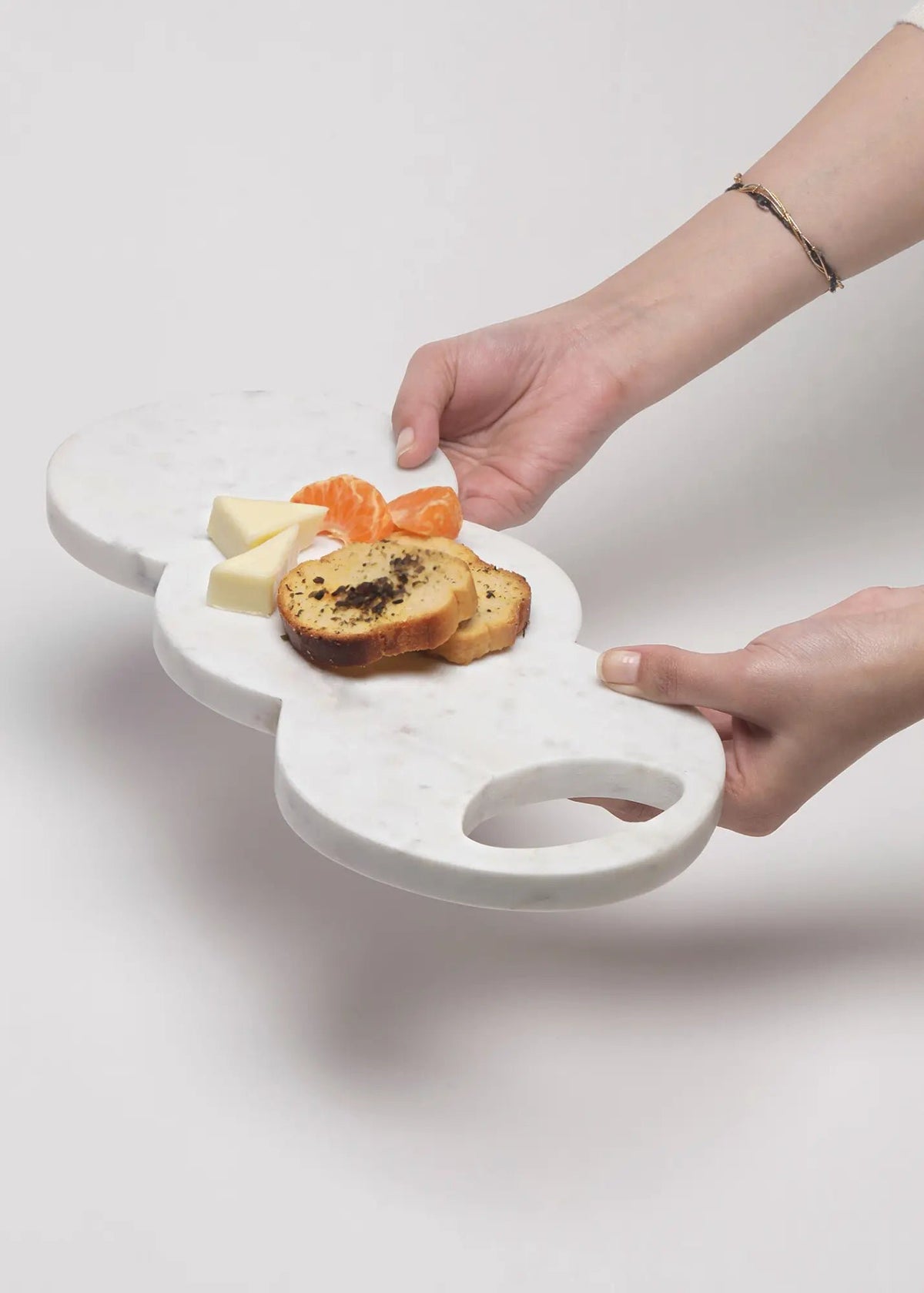 Wit marmeren dienblad Cloud Design - Donutvorm