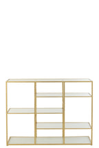 J-Line console - ijzer/glas - goud