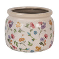 Bloempot Ø 20x15 cm Beige Keramiek Bloemen