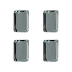 Deurknop set van 4 4 cm transparant Glas Meubelknop