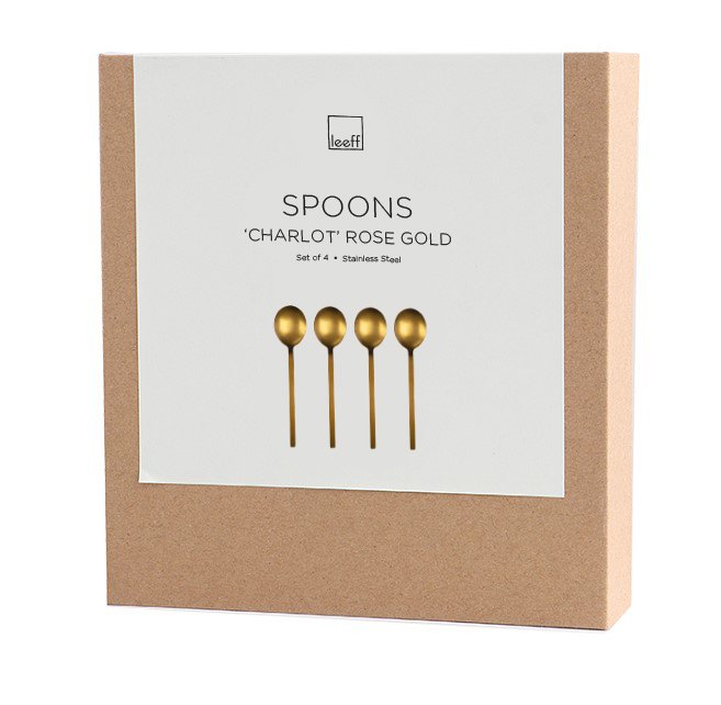 Leeff Spoons Charlot, set of 4 rose gold
