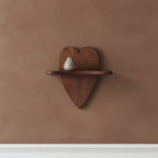 Bullnose mangohouten wandplank Heart