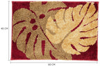 Ontwerp met twee bladeren Badmat | 2000 GSM-microvezel, antislip, superabsorberend | Rechthoekig badkamertapijt van 40x60 cm