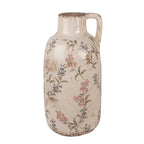 Decoratie Kan Ø 13x25 cm Beige Roze Keramiek Bloemen Schenkkan