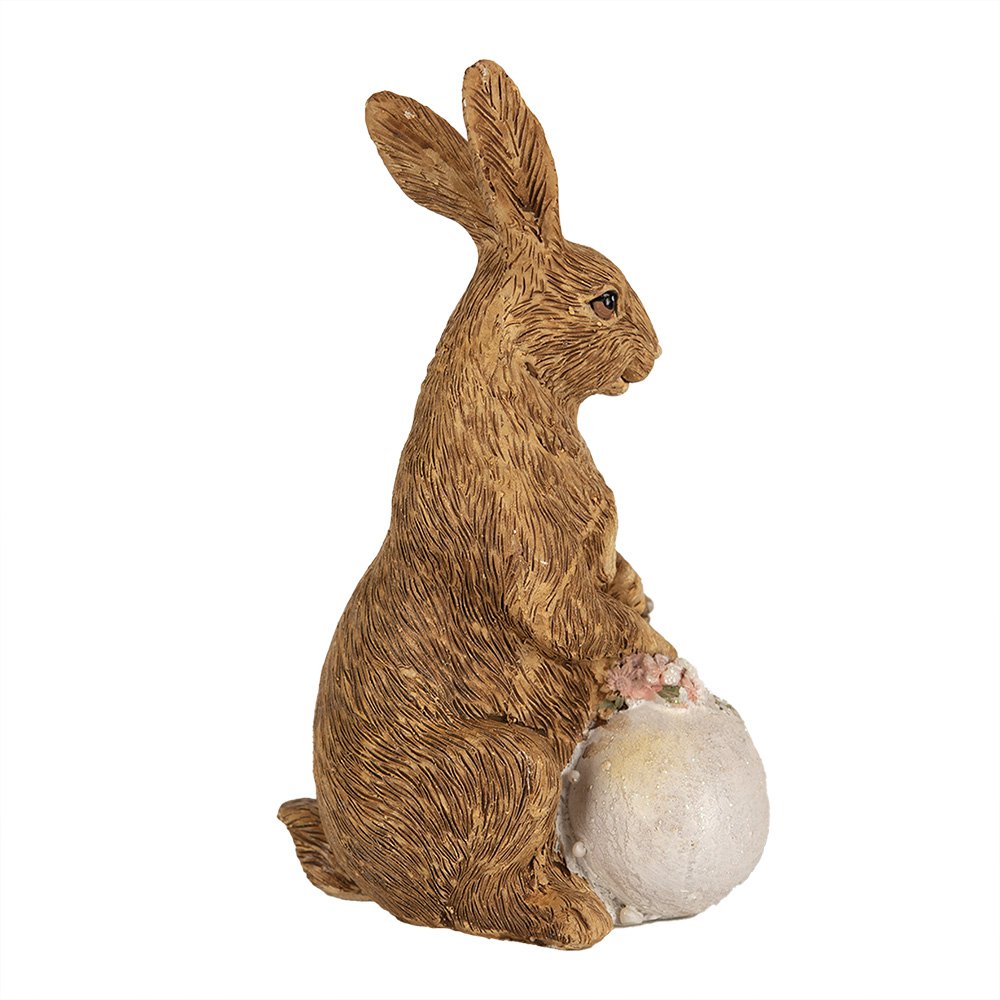 Beeld Konijn 14 cm Bruin Polyresin