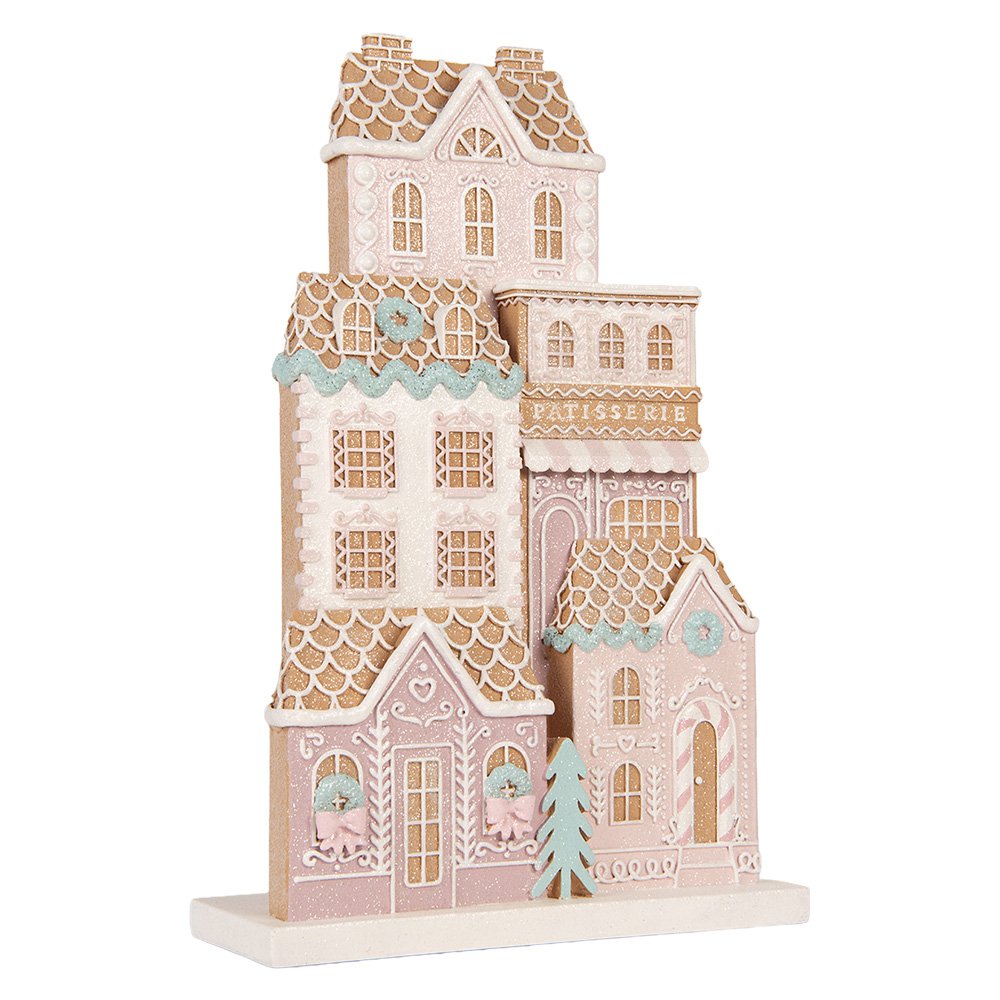 Gingerbread house 26x10x40 cm Bruin Kunststof