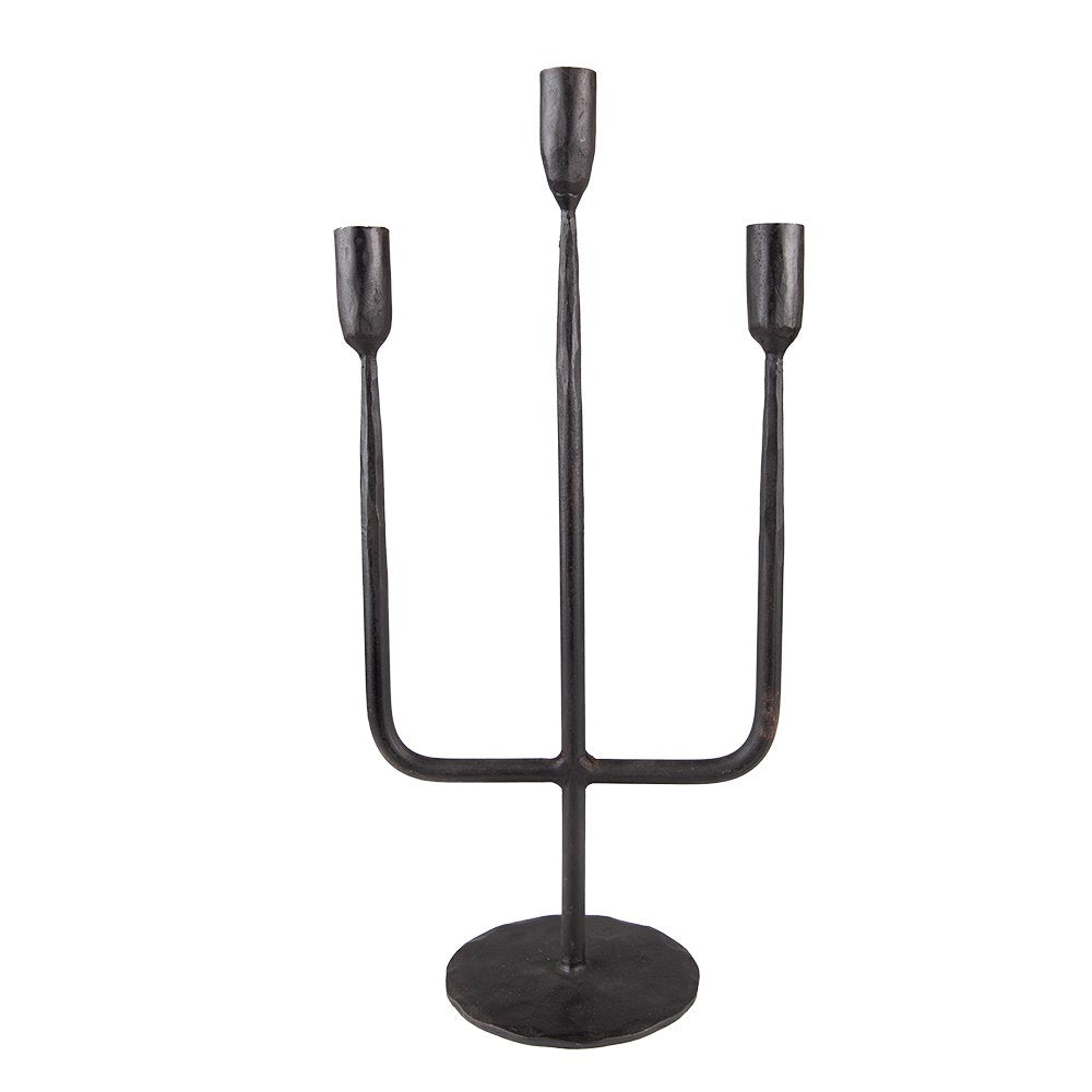 Kandelaar 43 cm Zwart IJzer Kaarsenstandaard