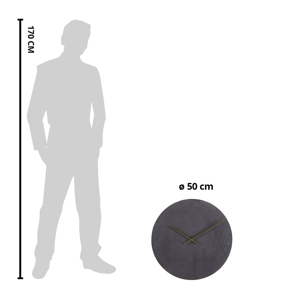 Wandklok Grijs IJzer Muurklok