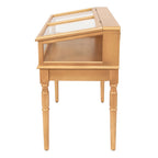 Vitrinekast Goudkleurig, Hout en Glas 80x46x85 cm