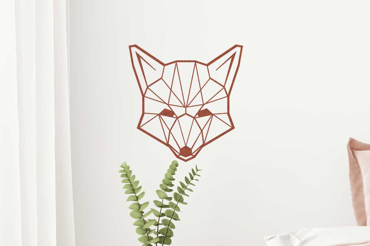 Wanddecoratie Vos/ Fox Roestmetaal 141608, 38,8x37,6cm