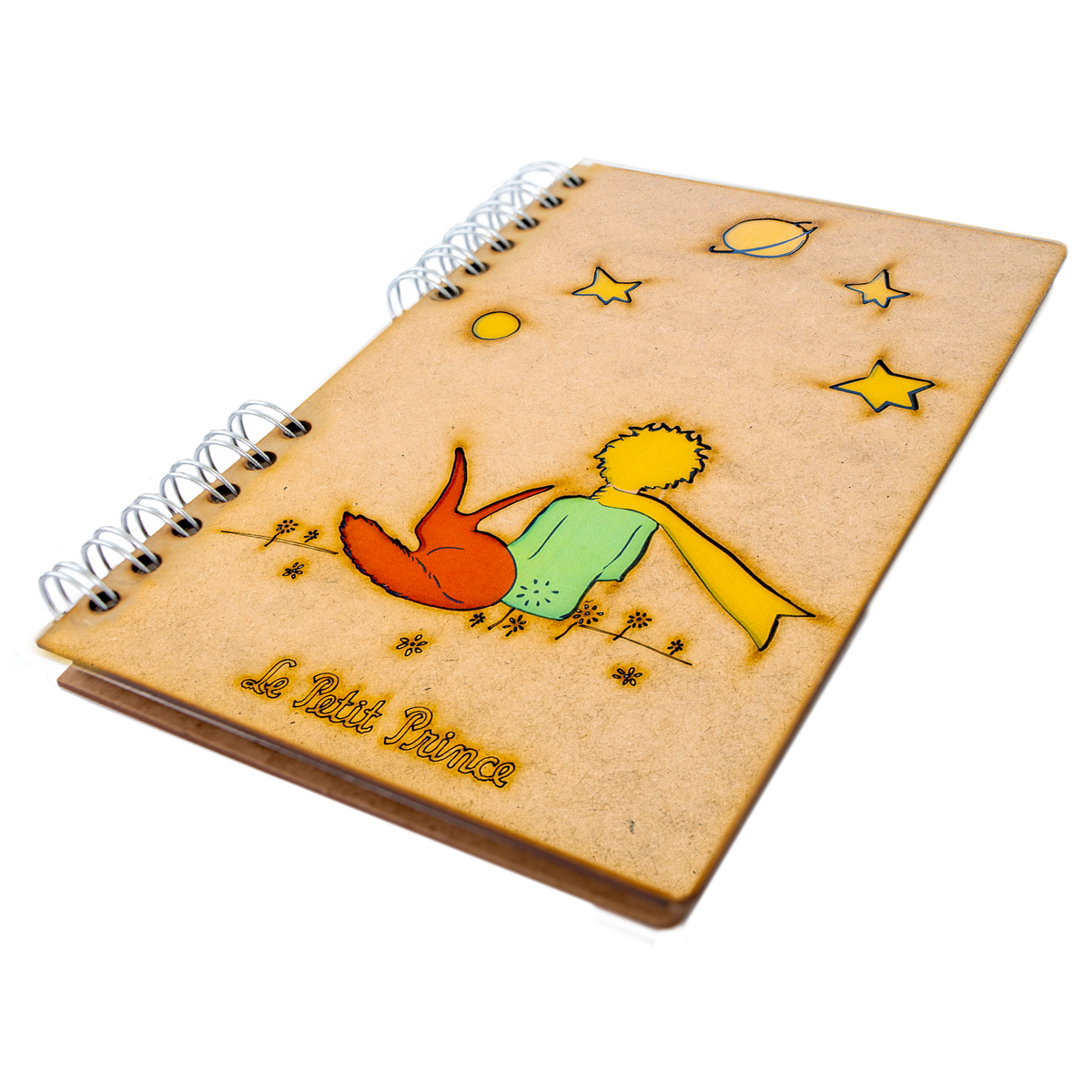 Duurzaam Houten Notitieboek – Komoni – Le Petit Prince - Star – Gerecycled papier