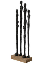J-Line Personen op voet - polyresin - naturel/zwart