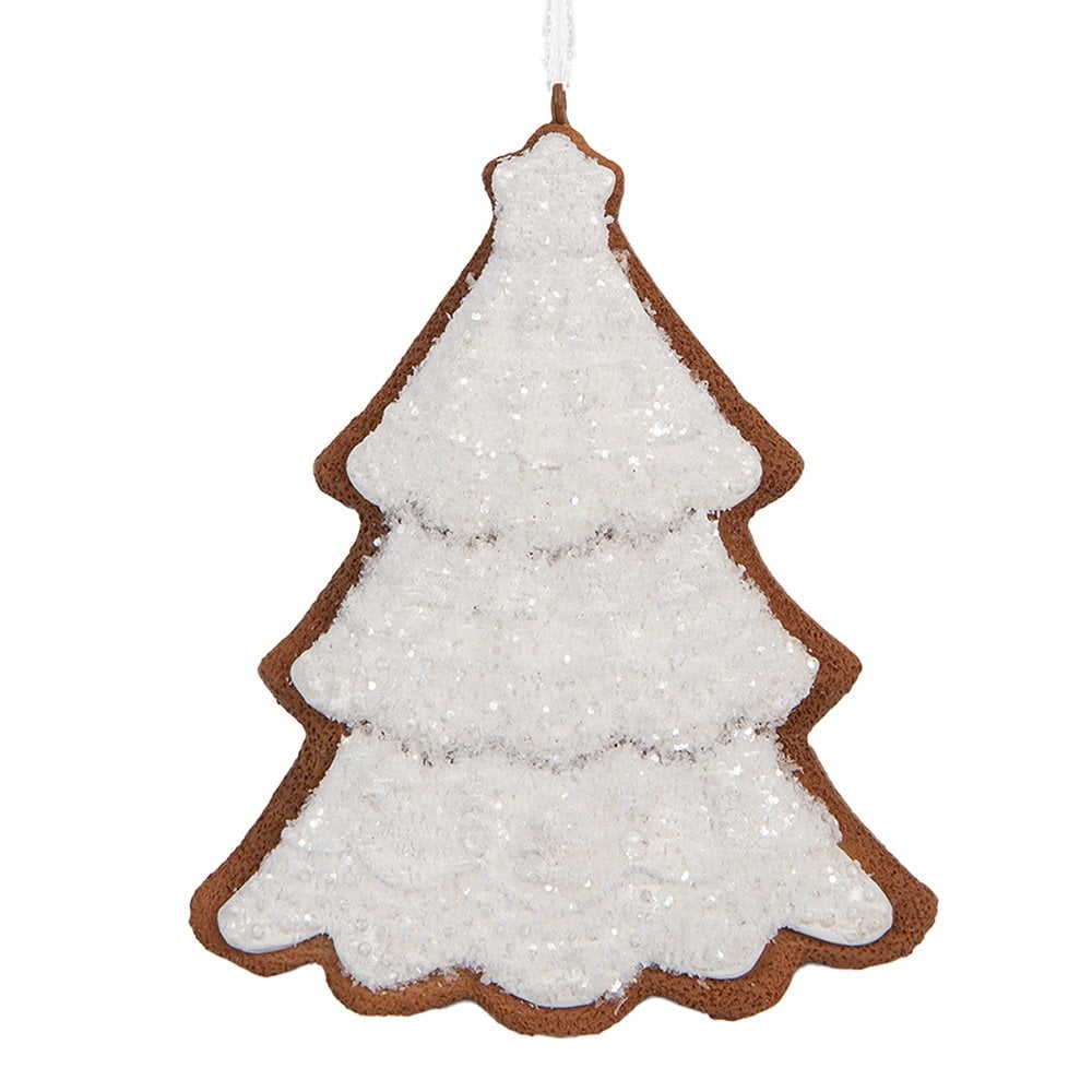 Kersthanger Kerstboom 9x1x10 cm Wit Kunststof