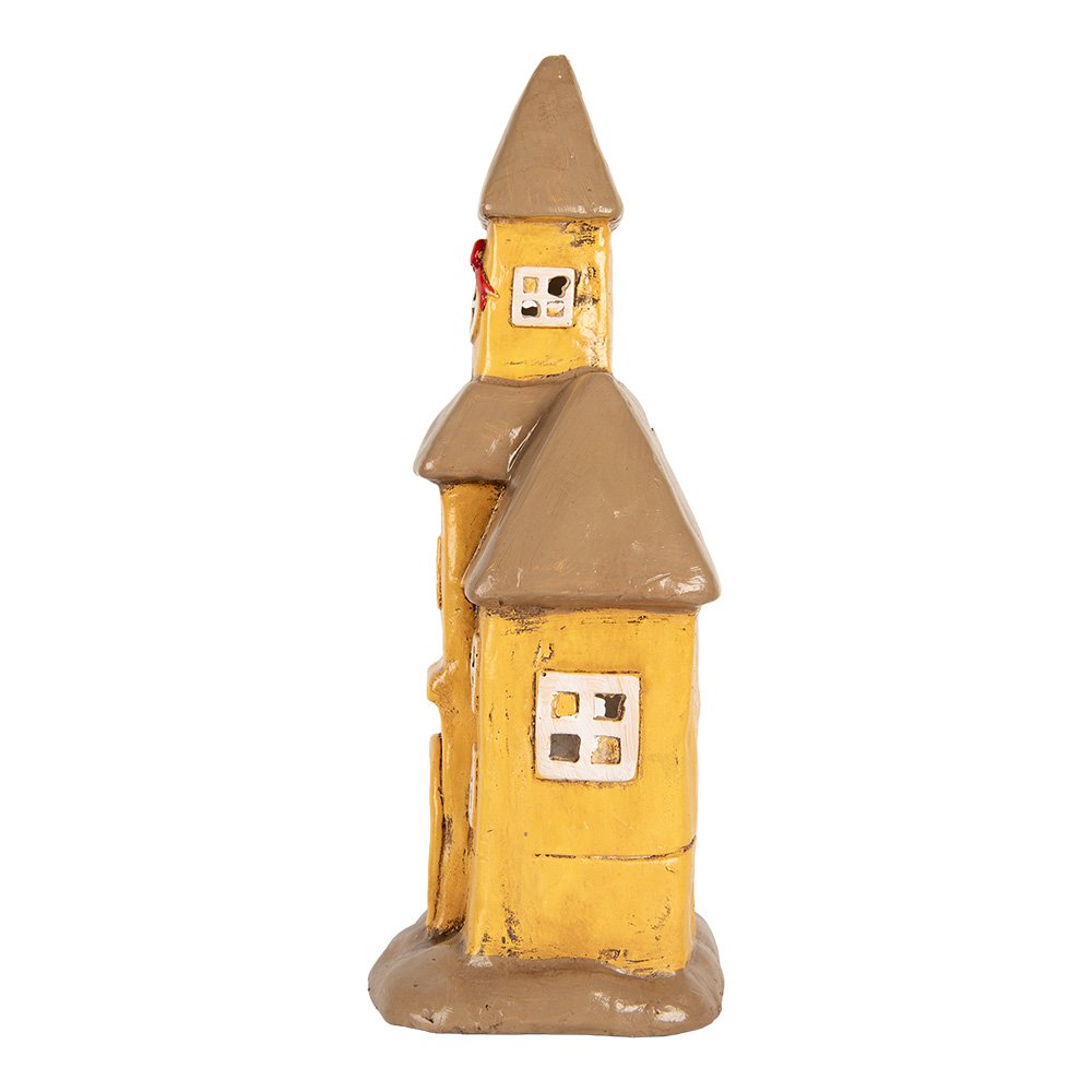 Waxinelichthouder Huis 23x17x43 cm Geel Keramiek