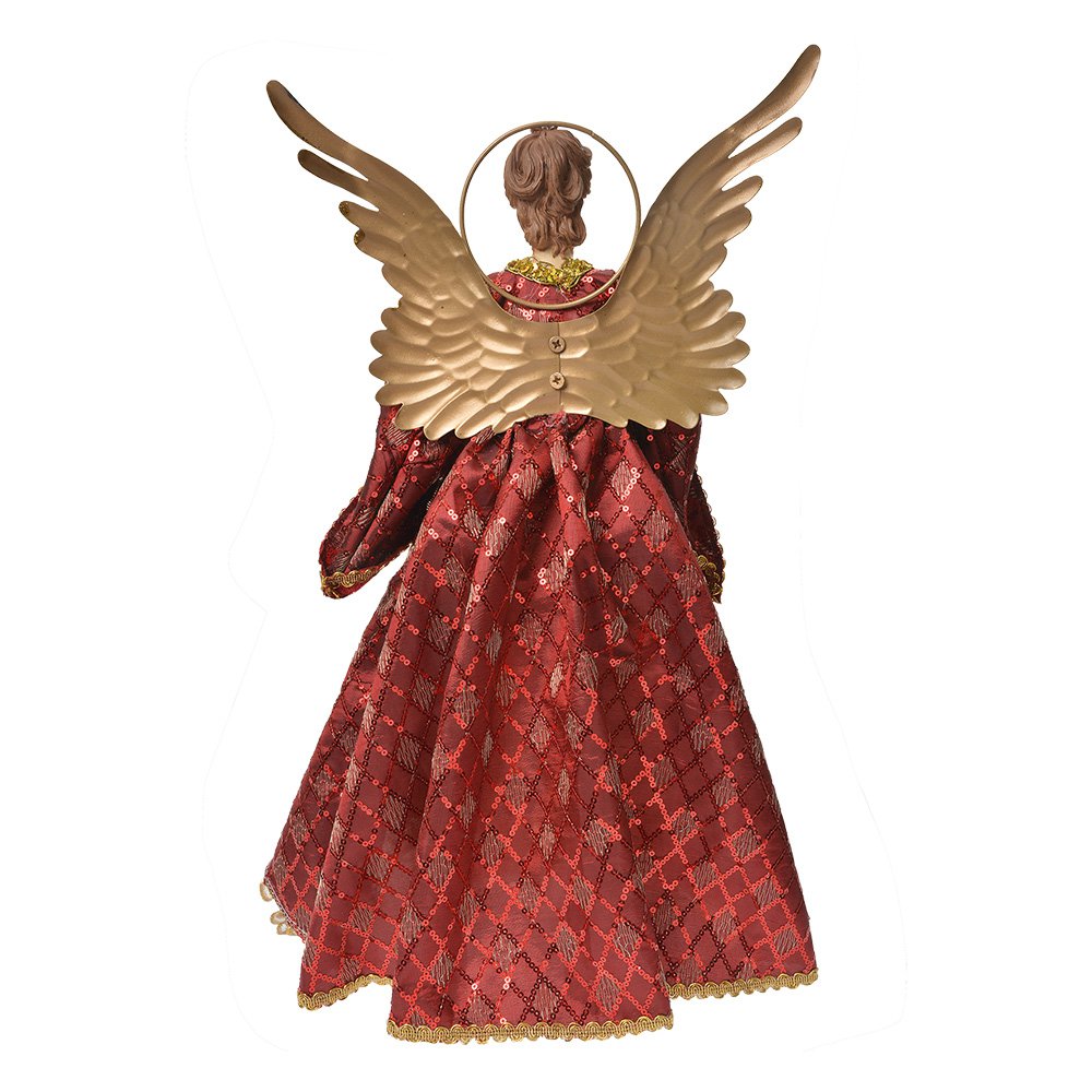 Kerstdecoratie Beld Engel 40 cm Rood Textiel