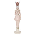 Decoratie Beeld Konijn 44 cm Wit Roze Kunststof