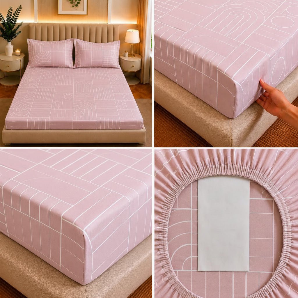 Laken | Polykatoen 310TC elastisch getailleerd | Super King, 198x182cm, 3-delige set