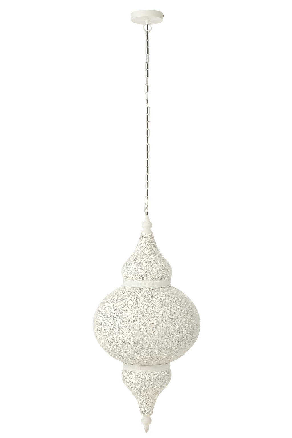 J-Line hanglamp Boor - metaal - wit - large