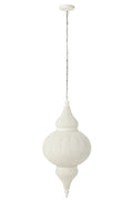 J-Line hanglamp Boor - metaal - wit - large
