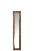 J-Line spiegel Rechthoek - hout - bruin - small - 120 x 24 cm