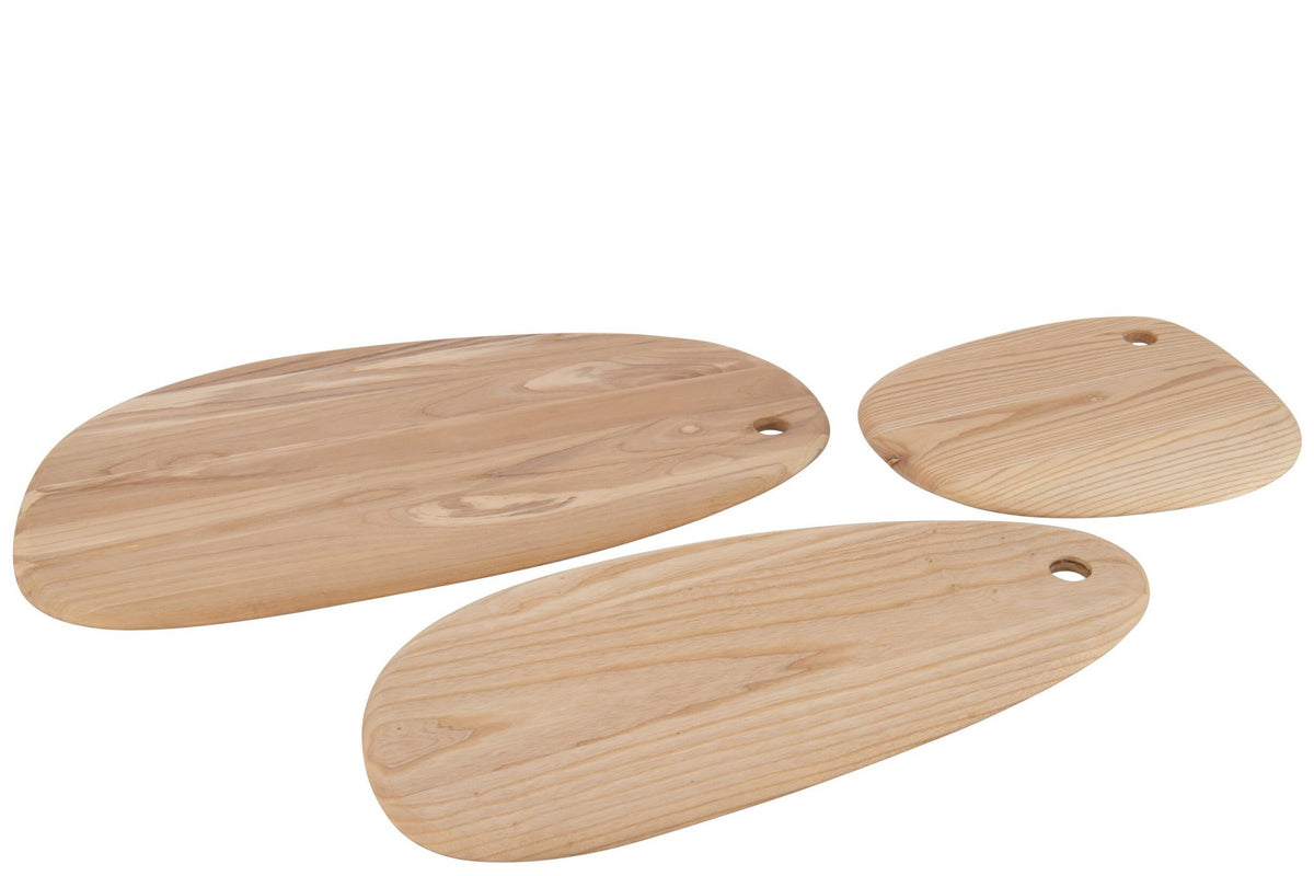 J-Line snijplank Sol - hout - naturel - large