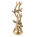 Beeld Hert 20 cm Goudkleurig Aluminium Kerstdecoratie