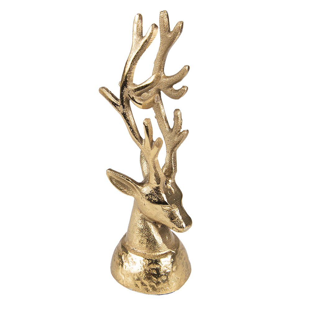 Beeld Hert 20 cm Goudkleurig Aluminium Kerstdecoratie