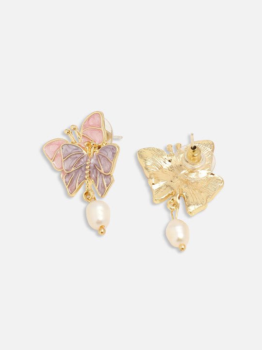 Met parels versierde studs – Elegante oorbellen – Verguld – Retailassortiment