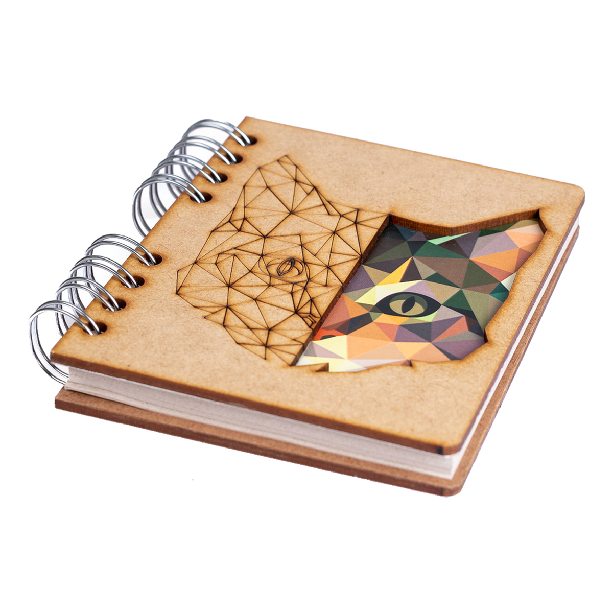 Duurzaam Houten Notitieboek – Komoni – Cat – Kat – Gerecycled papier – Navulbaar