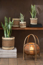 J-Line mand Rond + Band - jute - naturel/beige - extra small