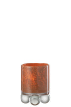 J-Line Theelichton Balls Glas Bruin