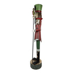 Beeld Notenkraker 202 cm Rood Metaal Kerstdecoratie