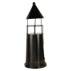 Decoratie Vuurtoren Ø 16x45 cm Zwart Metaal