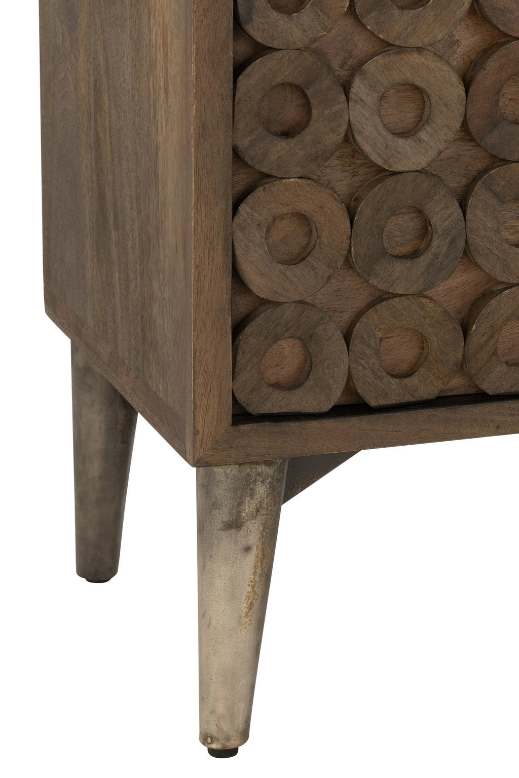 J-Line Buffet 4 Deuren Mangohout/Mdf Bruin