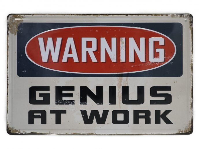Genius Retro Wandbord 20x30