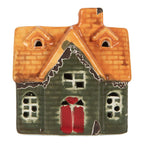 Decoratie Huis met LED LED 8x5x8 cm Groen Keramiek