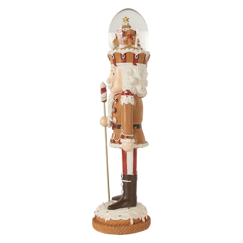 Kerstdecoratie met LED-verlichting en muziek Notenkraker 14x13x48 cm Bruin Kunststof