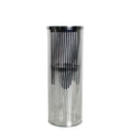*windlicht cilinder zilver streep medium 30cm*