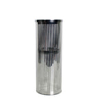 *windlicht cilinder zilver streep medium 30cm*