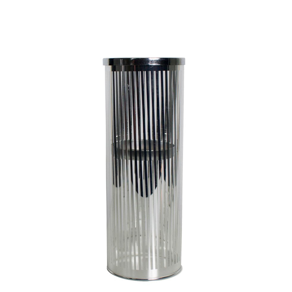 *windlicht cilinder zilver streep medium 30cm*