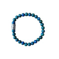 Dames armband Azuriet Malachiet 6 mm met basic kraal