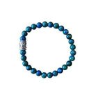 Dames armband Azuriet Malachiet 6 mm met basic kraal