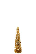 J-Line decoratie boom Sprankelend - polystyreen - goud - medium