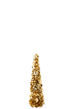 J-Line decoratie boom Sprankelend - polystyreen - goud - medium