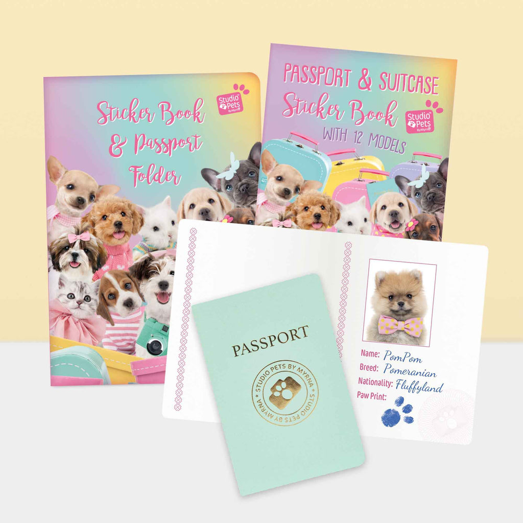 Studio Pets Folder with Stickerbook passport