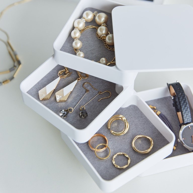 Yamazaki Tower Sieradenorganizer vierkant 4-laags