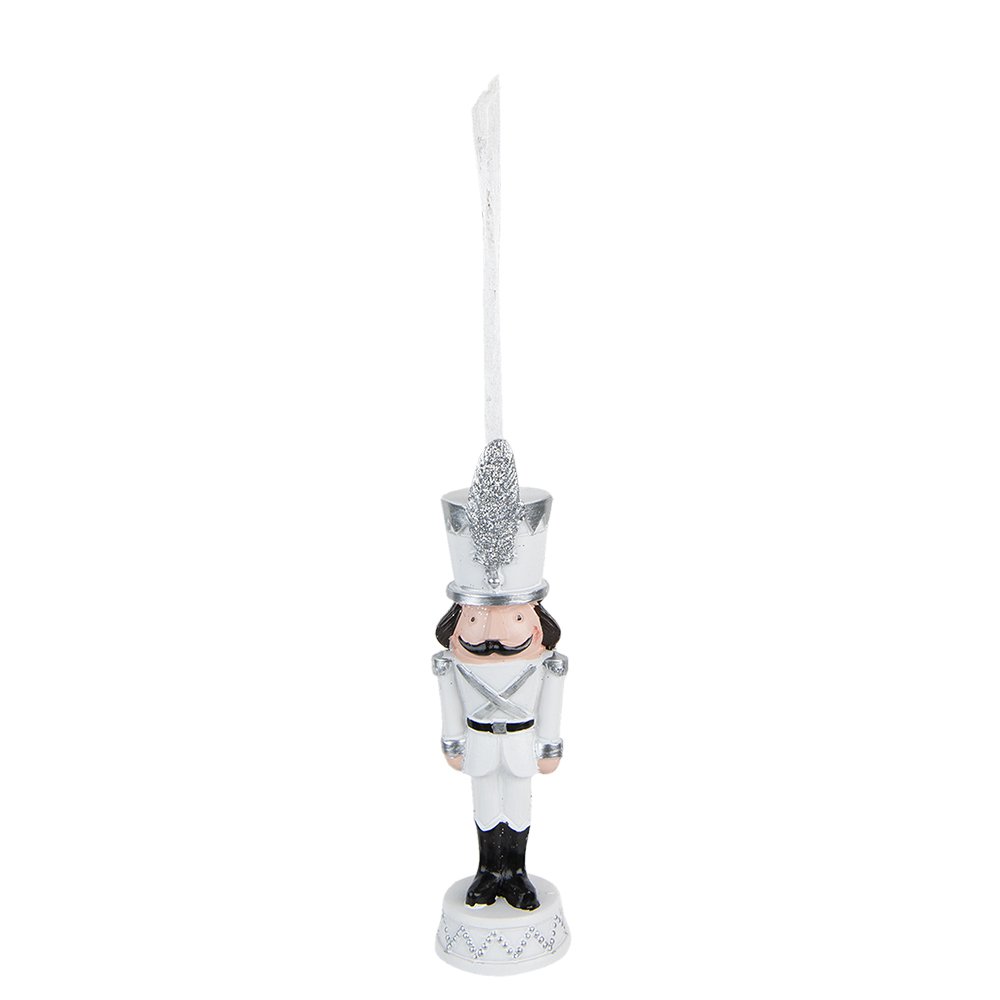 Beeld Notenkraker 13 cm Wit Kunststof Kerstdecoratie