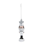 Beeld Notenkraker 13 cm Wit Kunststof Kerstdecoratie